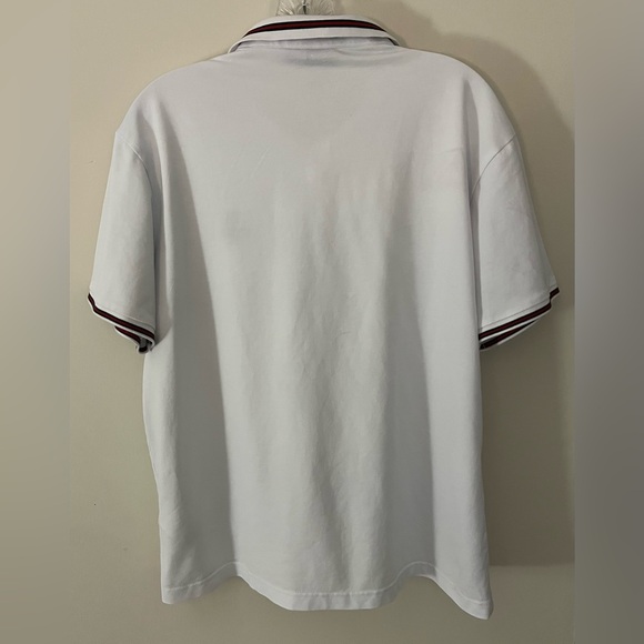 GUCCI Men’s Classic Style White Cotton Polo Shirt Embroidered Bee/Logo; Size XXL - Picture 5 of 12